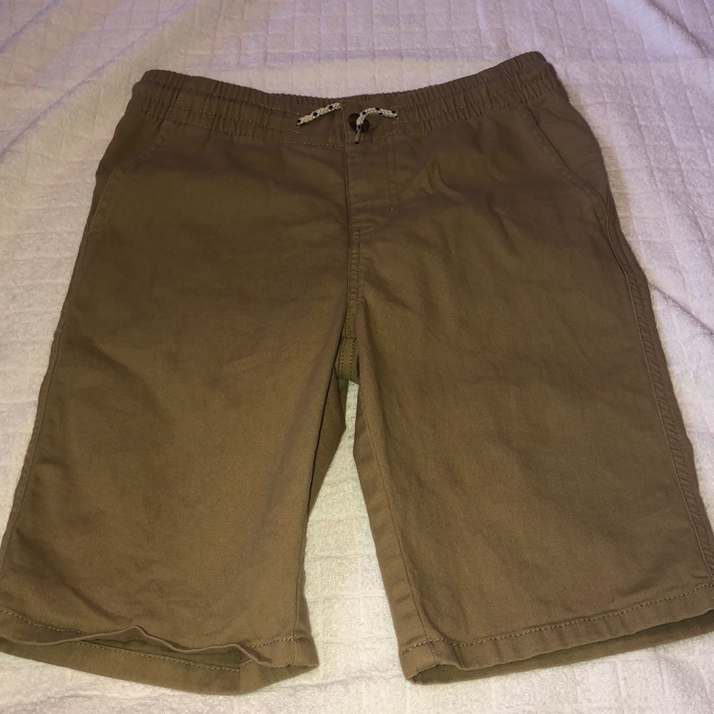 Long stretchy khaki shorts new